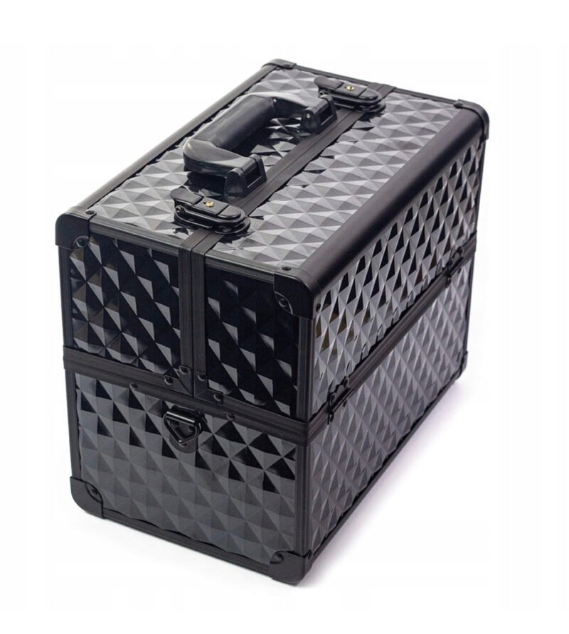 Diamond Black 3D Kosmetikos lagaminas, juodas - Image 6