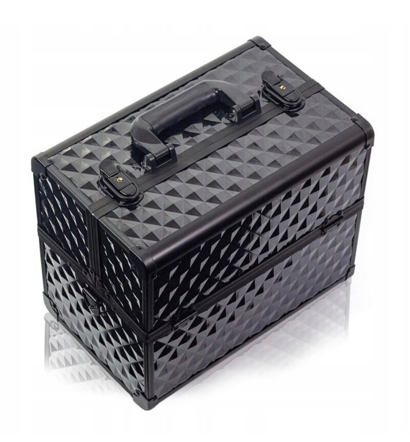 Diamond Black 3D Kosmetikos lagaminas, juodas - Image 3