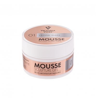 TIKSOTROPINIS GELIS 01 CRYSTAL GLASS "MOUSSE SCULPTURE GEL" 50 ML