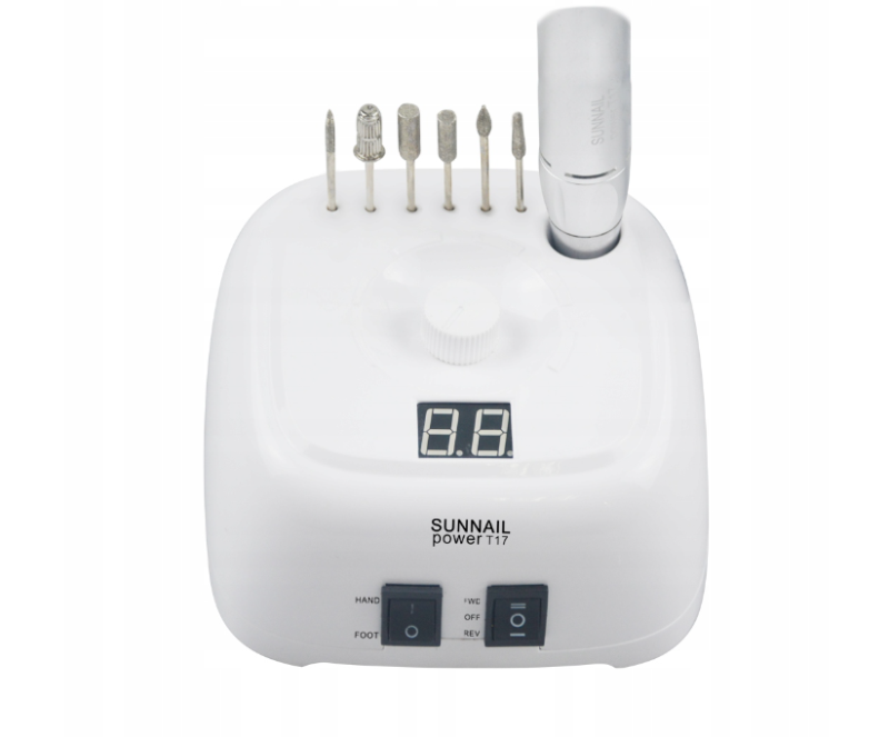 Freza nagams SUNNAIL 65W, balta +3 antgalių komplektai
