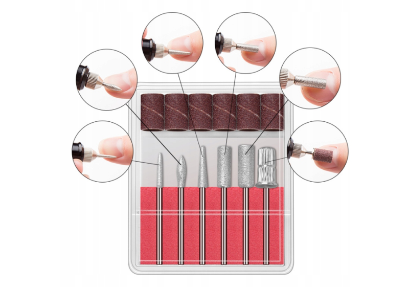 Freza nagams SUNNAIL 65W, balta +3 antgalių komplektai - Image 6