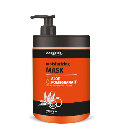 PROSALON DRĖKINANTI KAUKĖ SAUSIEMS IR PAŽEISTIEMS PLAUKAMS "ALOE&POMEGRANATE", 1000G