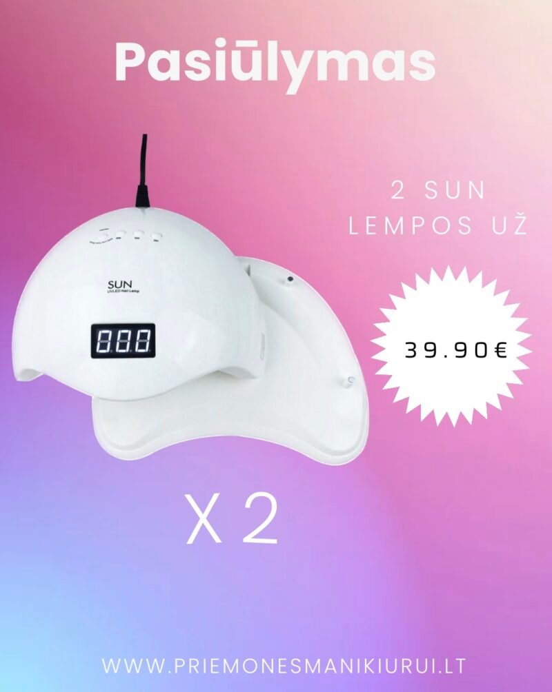 Pasiūlymas! 2 Sun5 lempos, baltos