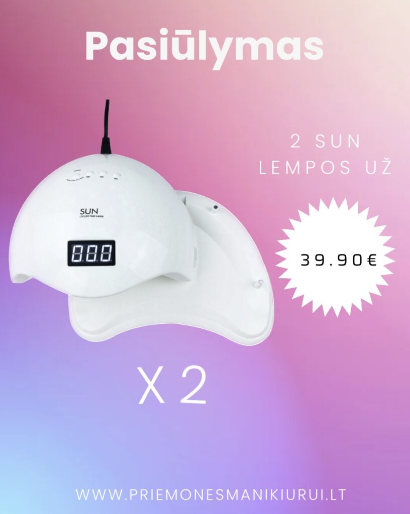 Pasiūlymas! 2 Sun5 lempos, baltos