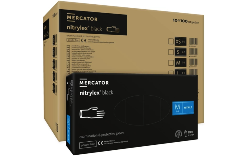 Nitrylex vienkartinės pirštinės (dėžėje M dydžio 10 x 100vnt.)