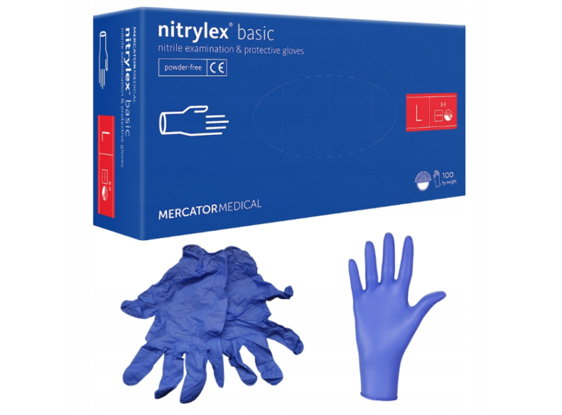 Nitrylex vienkartinės pirštinės (dėžėje L dydžio 10 x 100vnt.) - Image 2