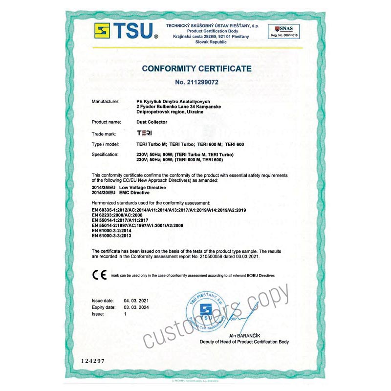 TERI TURBO M pastatomas dulkių ištraukėjas (juodas,sidabrinėmis grotelėmis) - Image 5