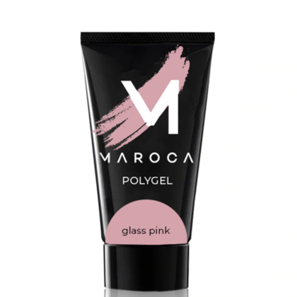 MAROCA "Glass pink" nagų priauginimo poligelis tūbelėje, 60ml