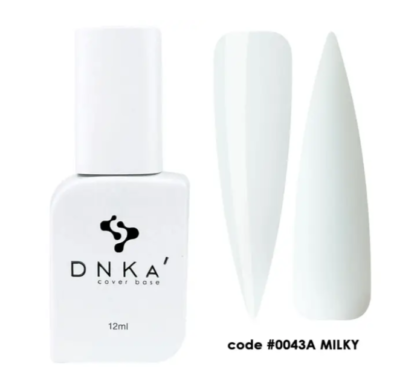 DNKA Cover base #0043A (Milky) gelinio lakavimo pagrindas, 12ml.